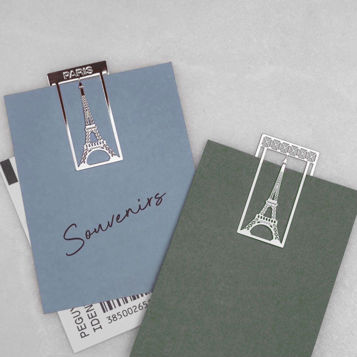 Juego de 3 clips de papel con forma de Torre Eiffel