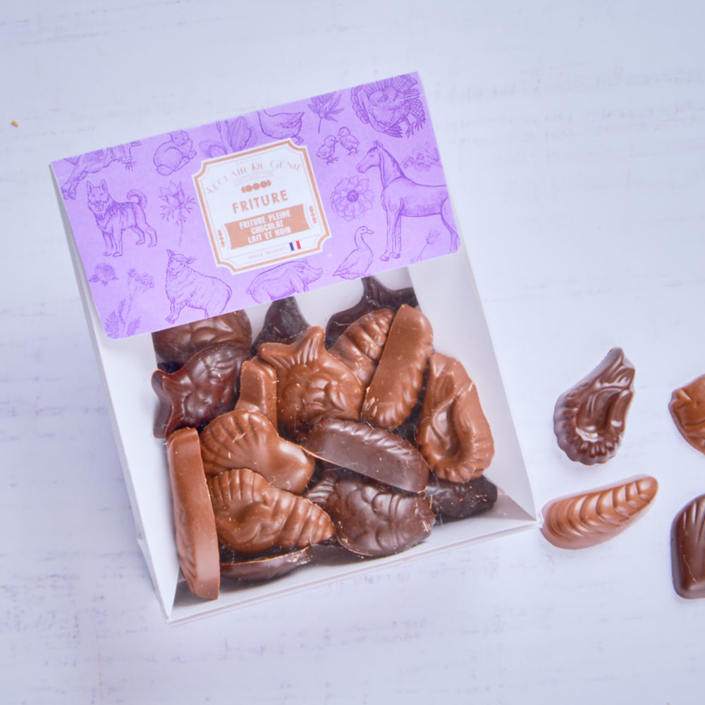 Chocolate negro y leche frito de Pascua