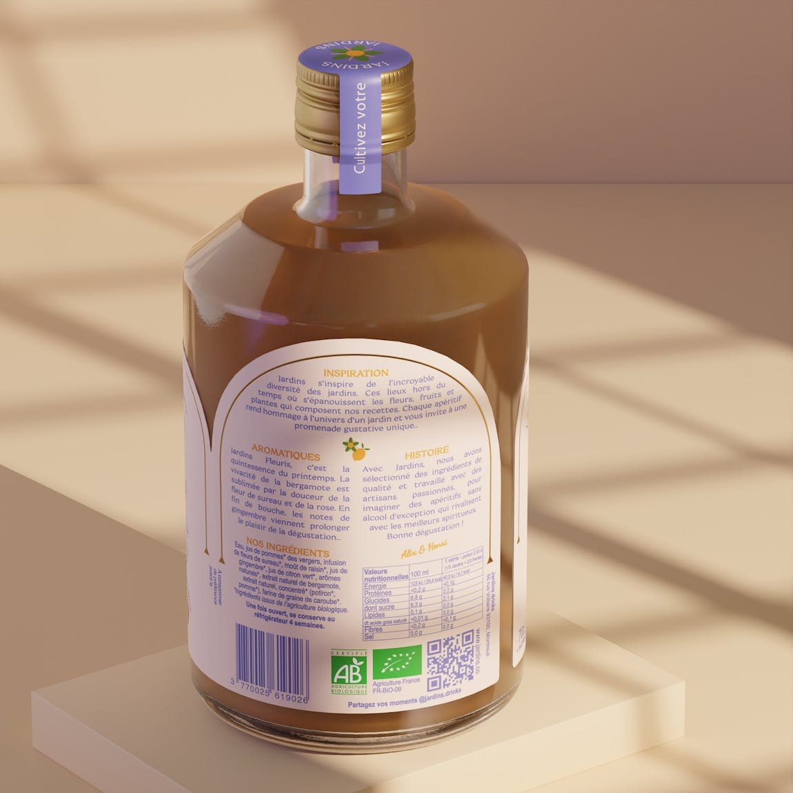 Jardins Fleuris - Aperitivo sin alcohol - Flor de saúco y bergamota