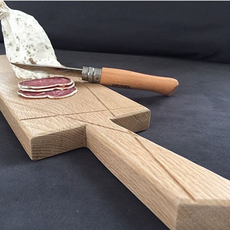Tabla de cortar de roble macizo
