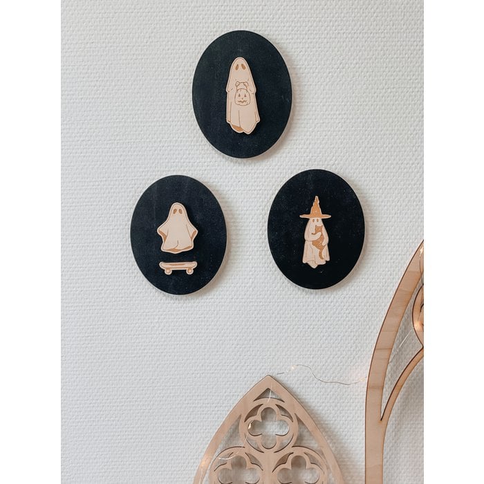 Retrato de madera de un patín fantasma