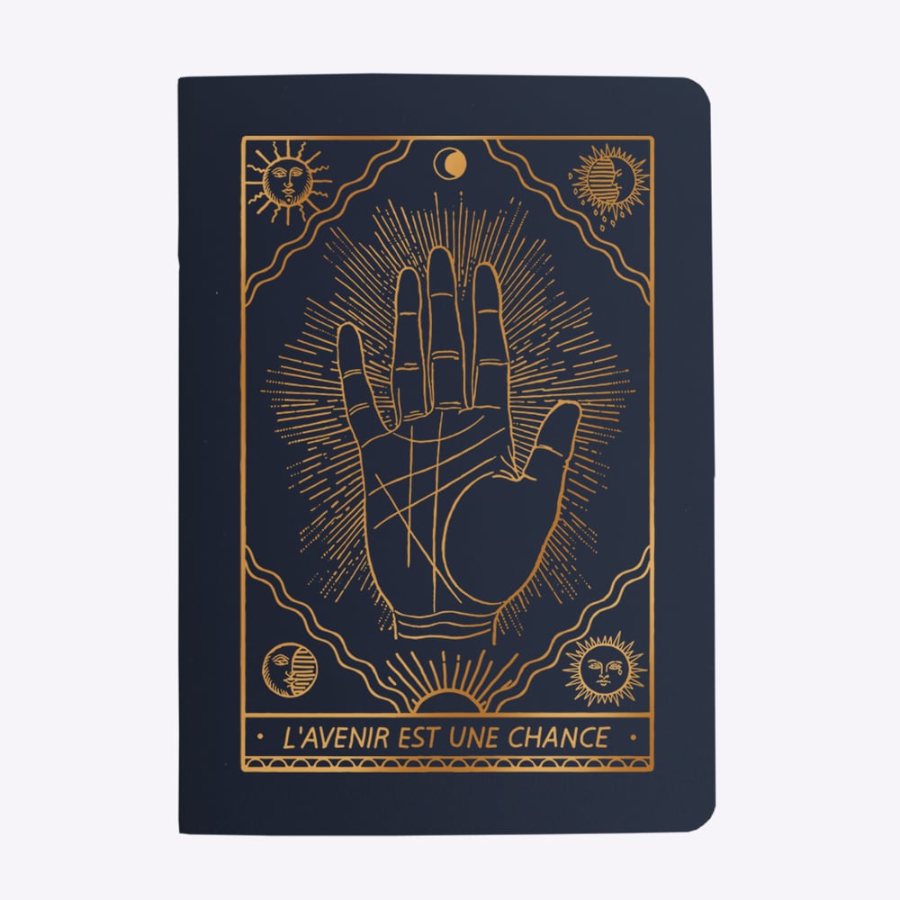 Lined notebook The Future is a Chance blue