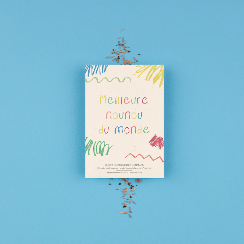 Sachet de graines avec message