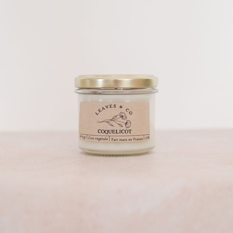Bougie saison Coquelicot
