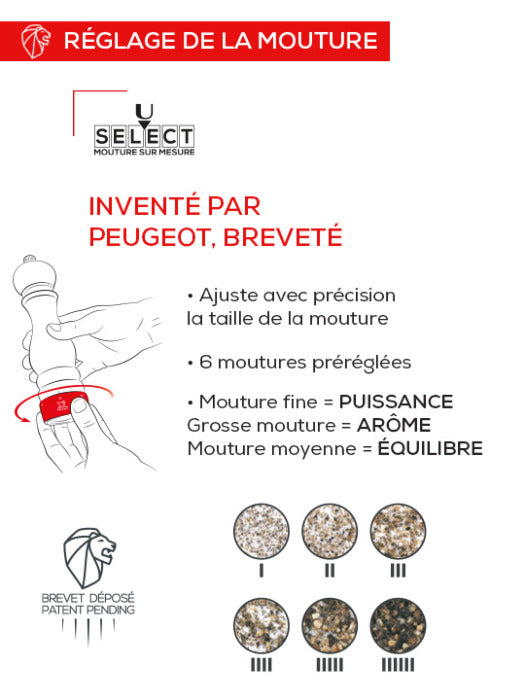 Molinillo de pimienta U'select de 18 cm - Amarillo azafrán - Pieza - Peugeot