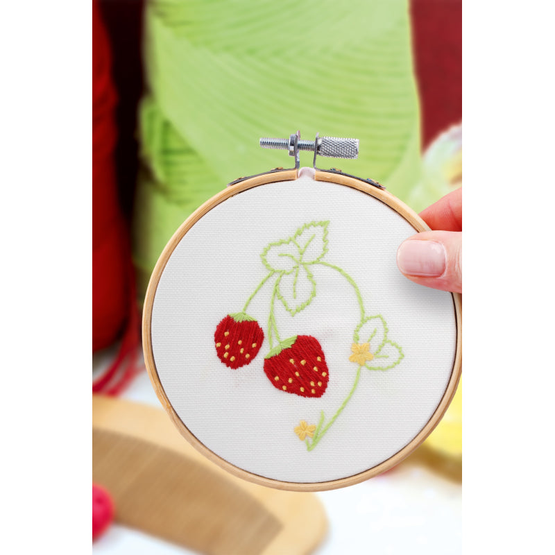 Strawberry embroidery kit