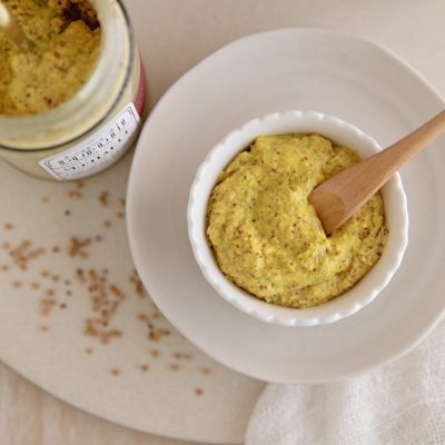 Finely crushed mustard
