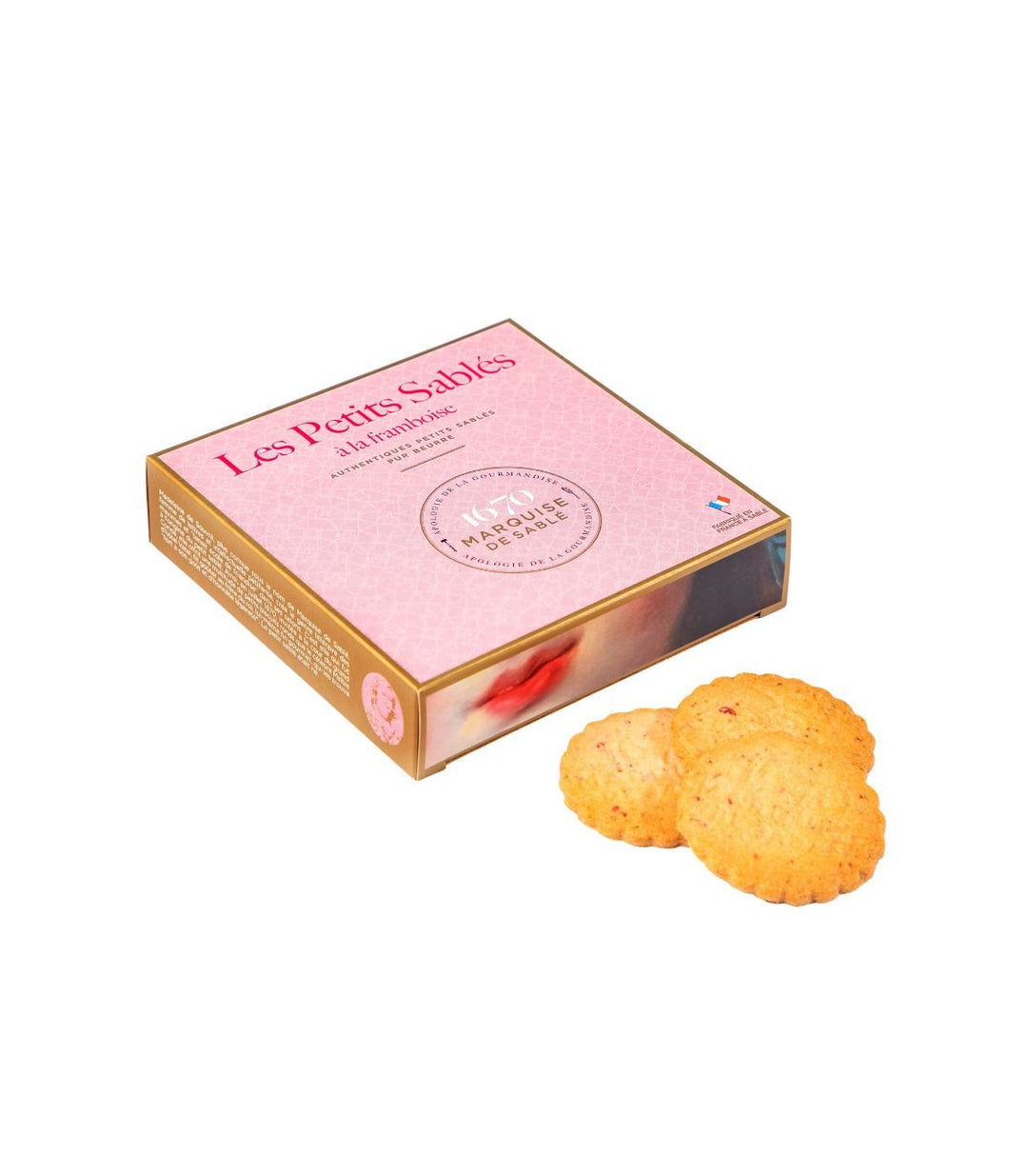 Galletas de mantequilla con chips de frambuesa