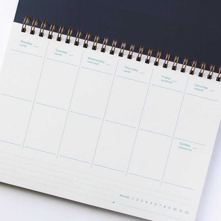 Planner Big Flowers bleu roi