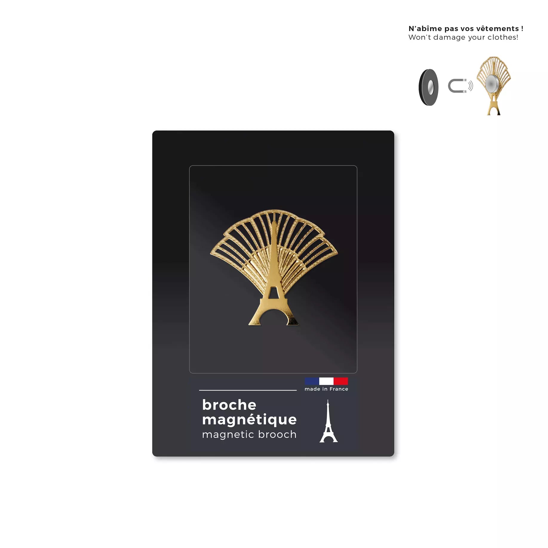 Broche magnético festivo Eiffel