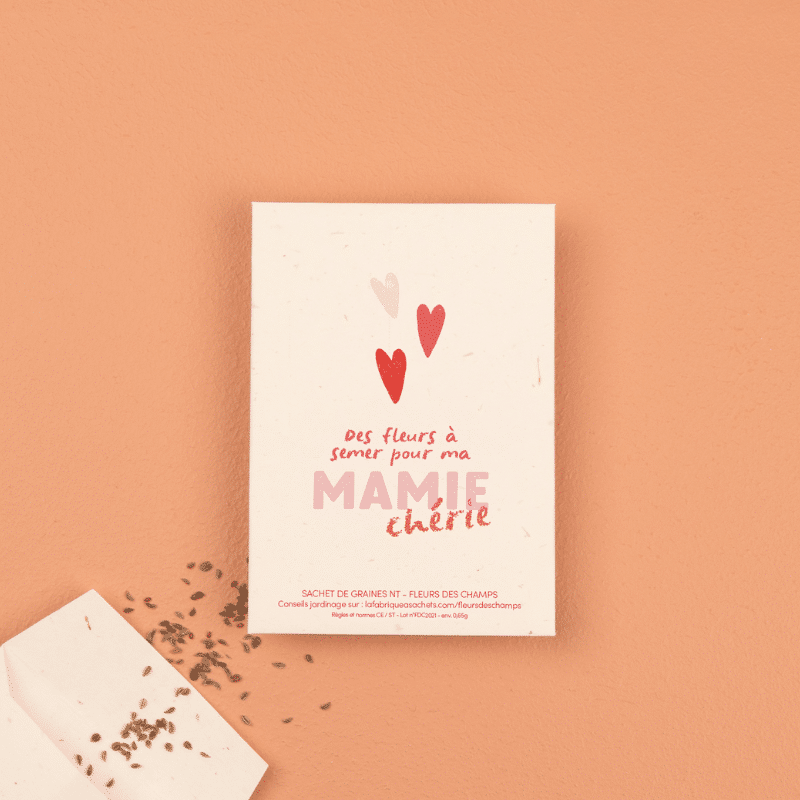 Sachet de graines avec message