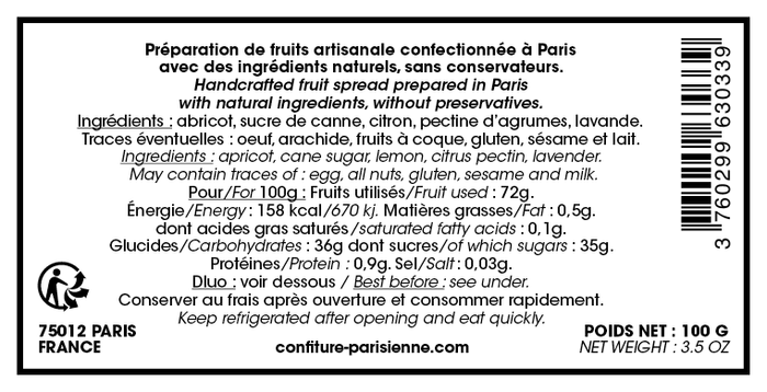 Confiture Abricot Lavande
