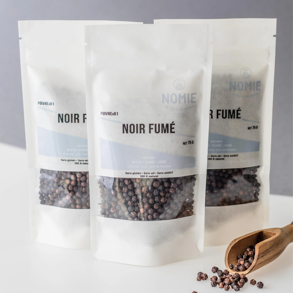Poivre noir fumé bio du Kérala Nomie
