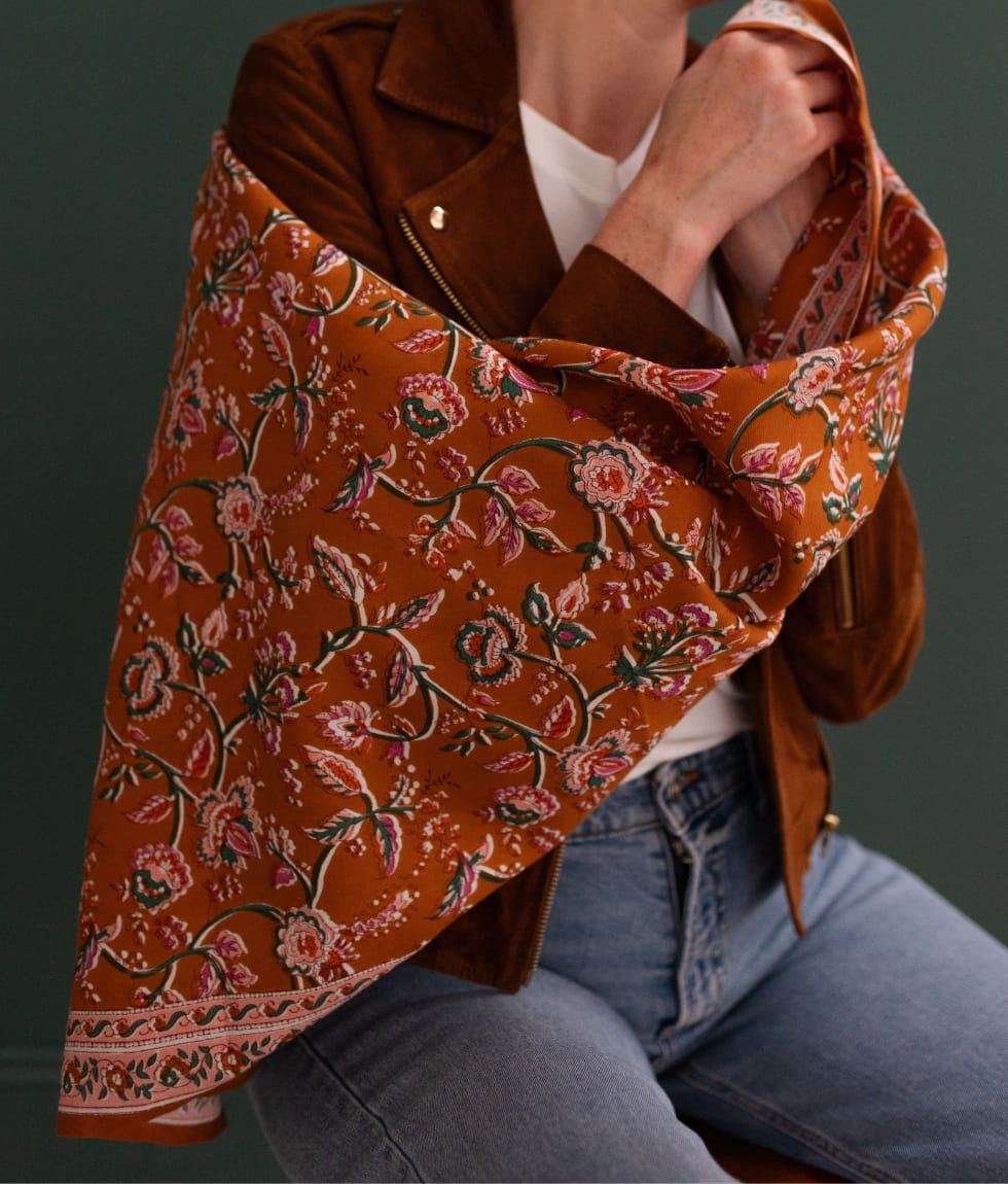 Foulard en coton - Nesta Rust