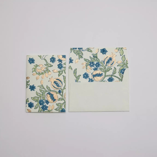 Carte Block Print  Grenade Indigo