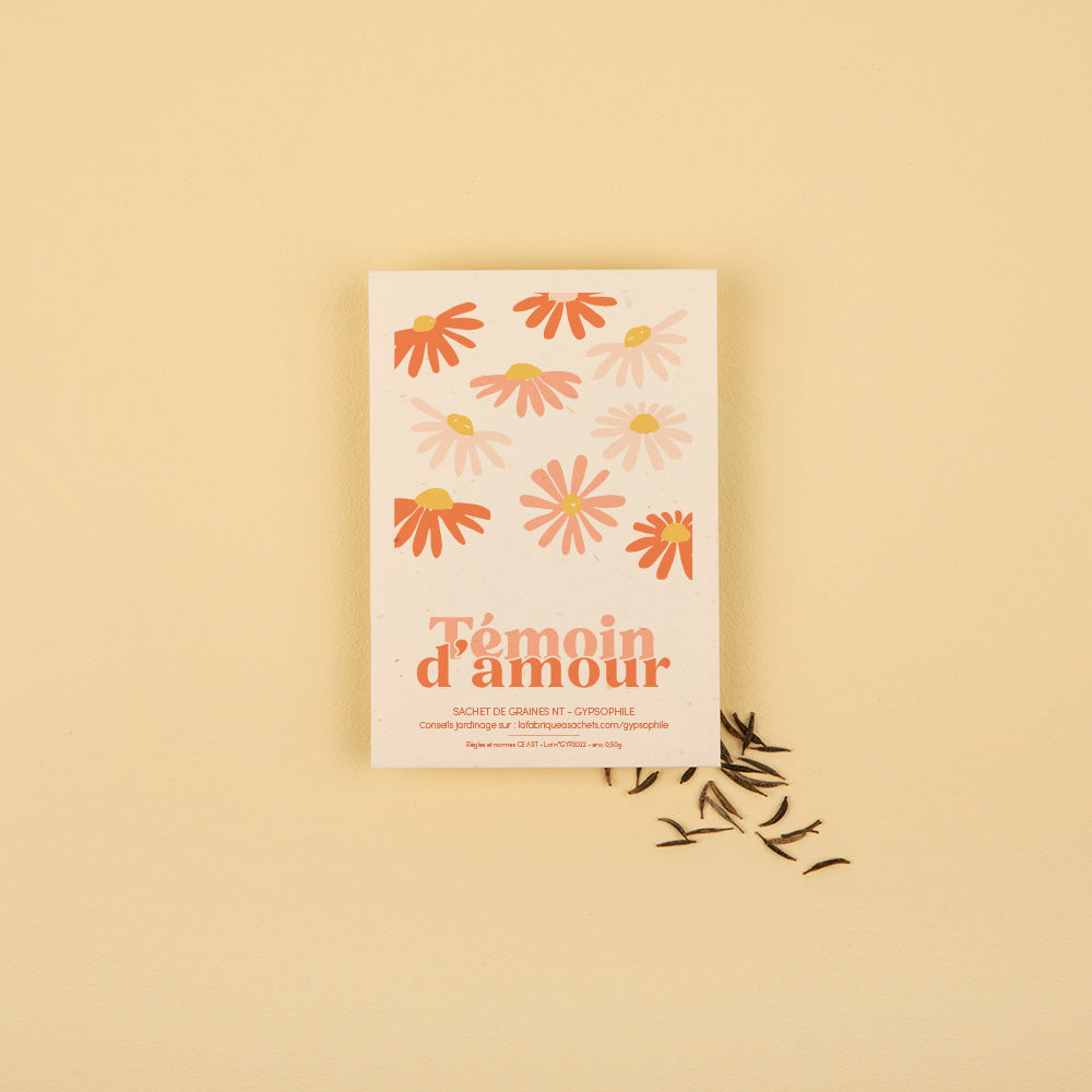 Sachet de graines avec message
