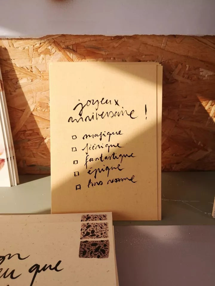 Carte Joyeux anniversaire Liste