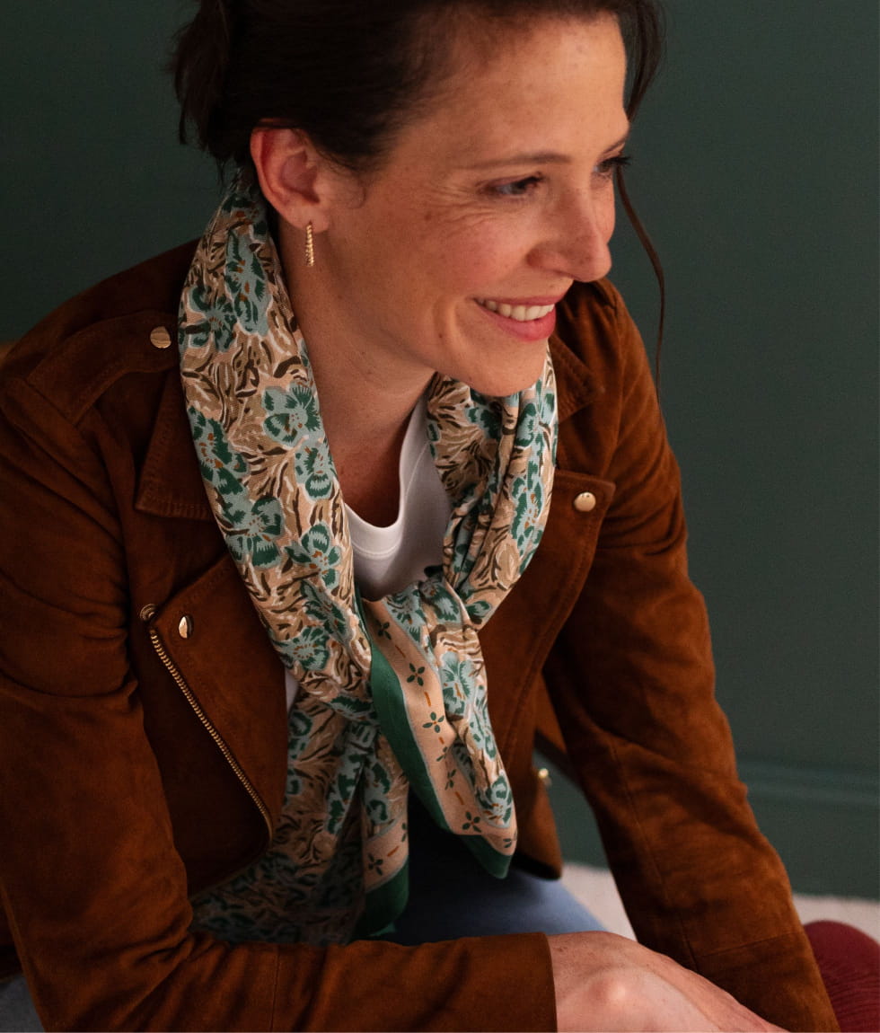 Foulard en coton - Leone Bronze