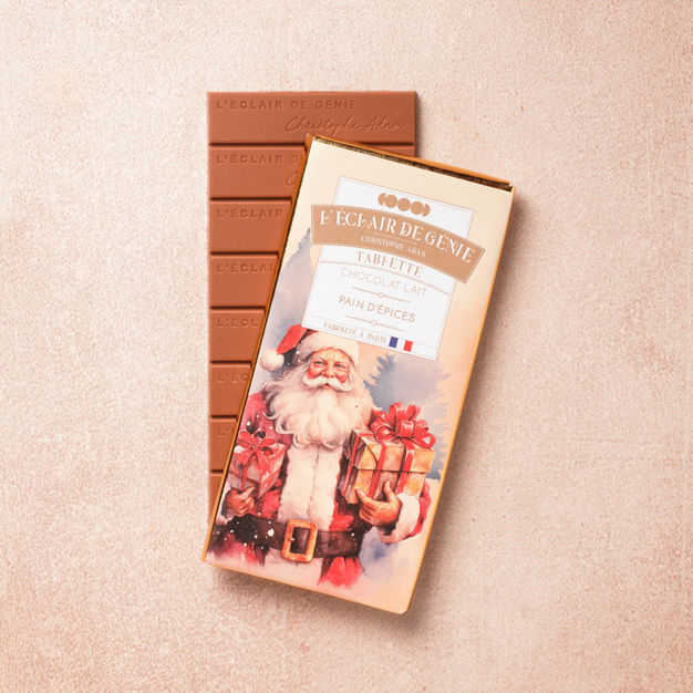 Tablette Chocolat au Lait Fourrée Pain d'épices de Noël
