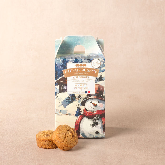 Mini cookies Gianduja Lait Noisette du Piémont de Noël
