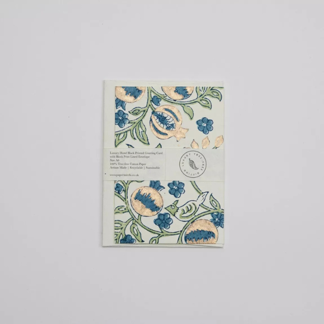 Carte Block Print  Grenade Indigo
