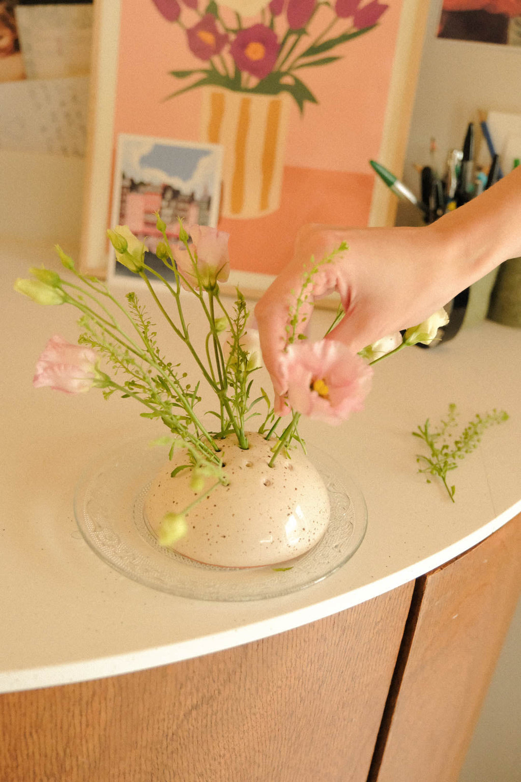 Bobèche pour les fleurs Vert Sauge