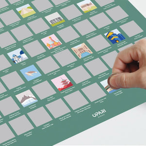 Poster À Gratter 100 Lieux À Visiter Dans Sa Vie