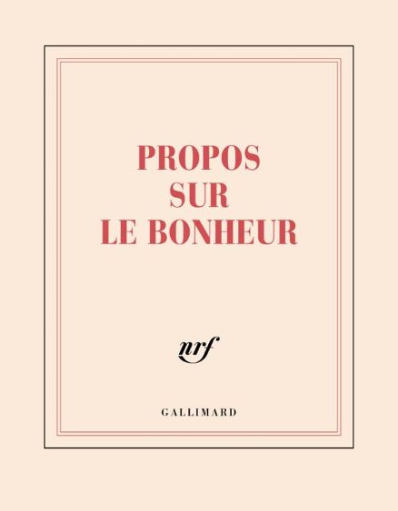 Carnet carré - Propos sur le bonheur