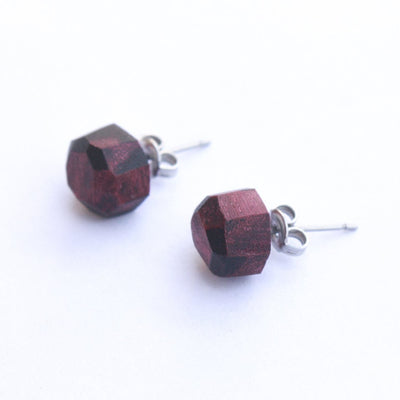 Amaranth wood earrings