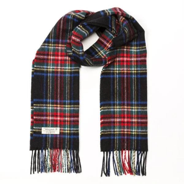 Écharpe Mérinos Tartan Stewart Noir 156 - John Hanly