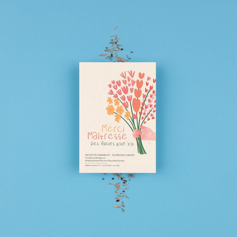 Sachet de graines avec message