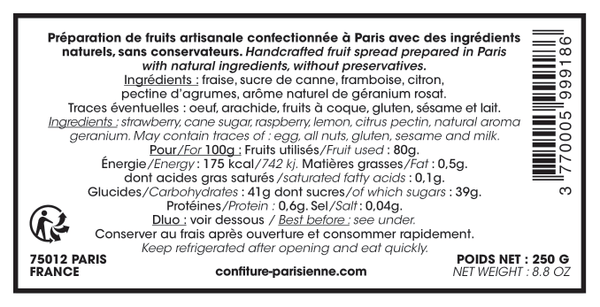 Paris Mon Amour Raspberry Apricot Star Anise Jam
