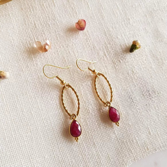 Maniac Indian Ruby Earrings