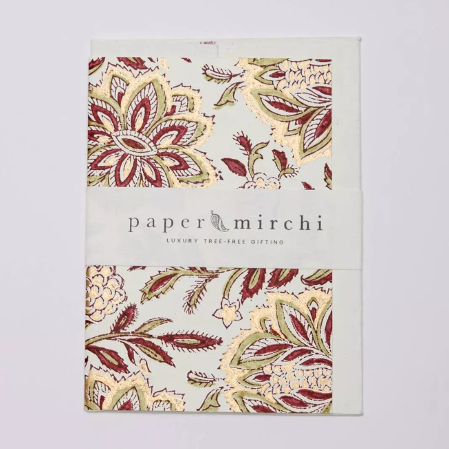 Carte Block Print en coton Dahlia