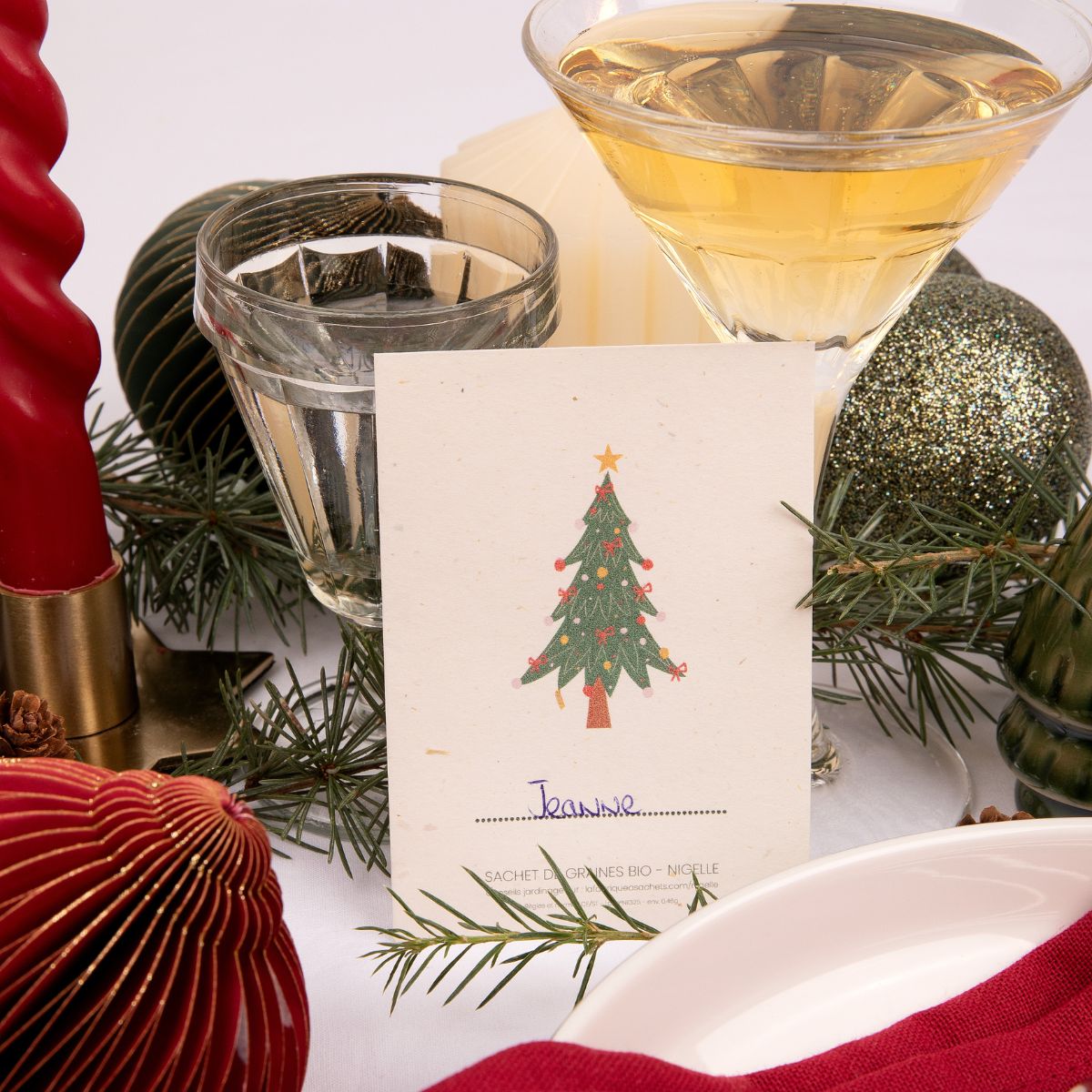 Set of 8 seed place cards