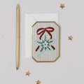 Mini carte Noël étoile ruban