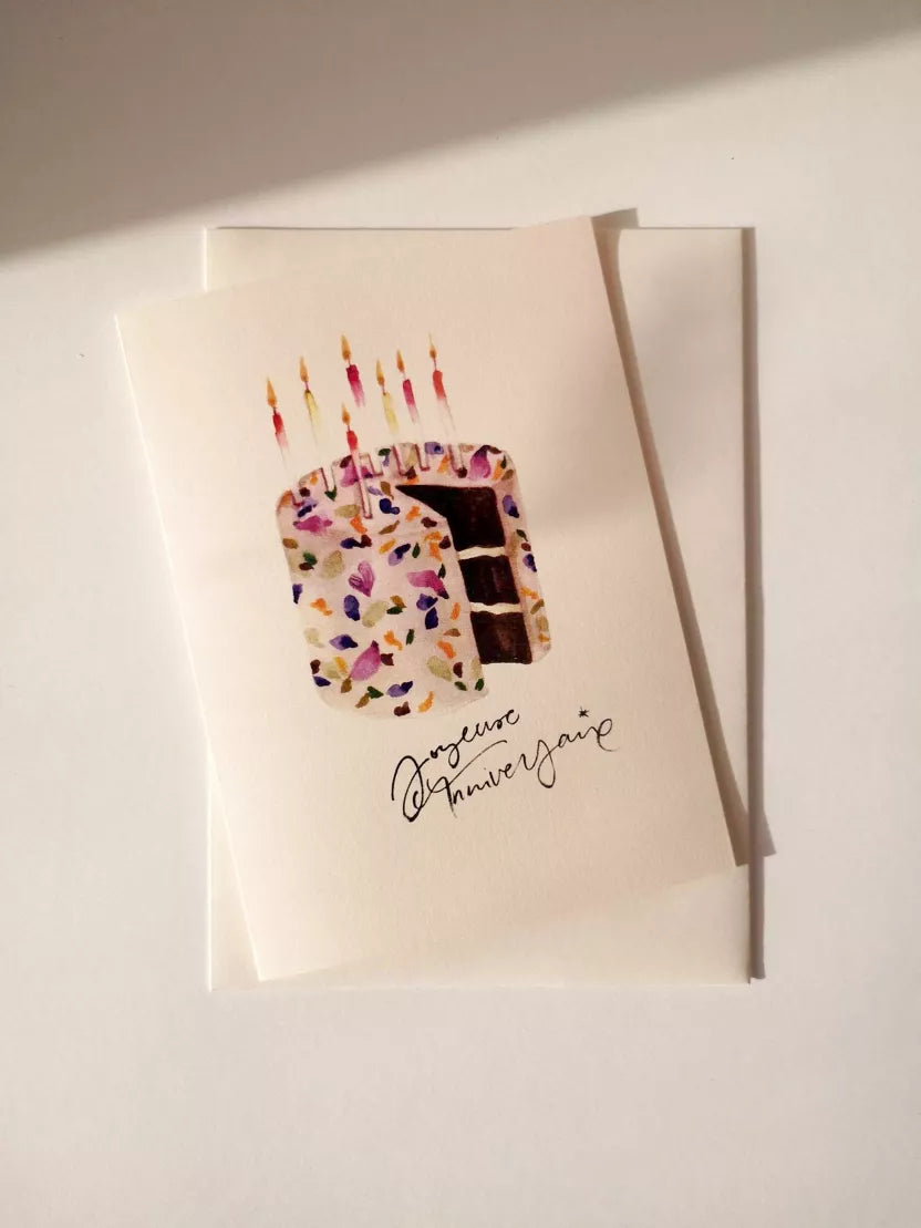 Carte Joyeux anniversaire Gâteau