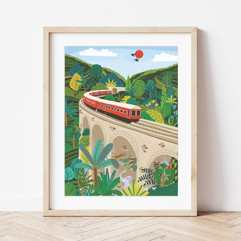 Coffret Peinture Au Numéro Sri-Lanka Train