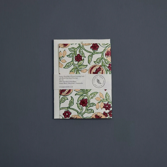 Carte Block Print Grenade Cerise