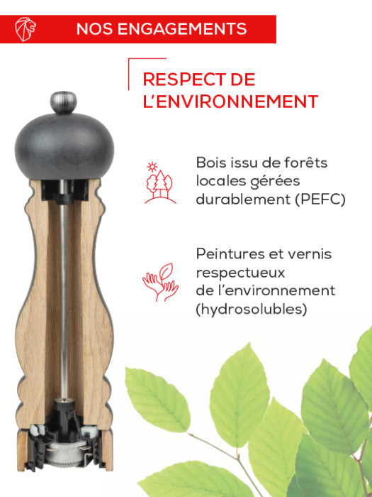 Coffret Paris Duo Moulin à poivre et moulin à sel 18cm Naturel