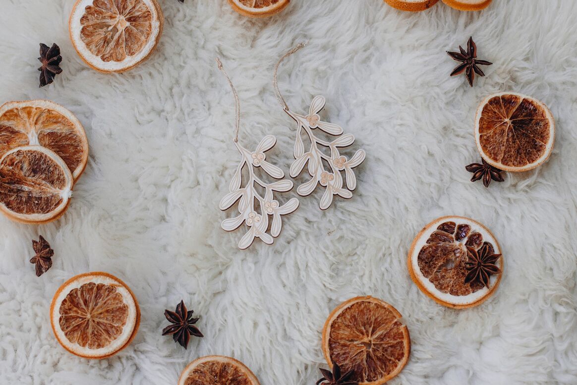 Branche de gui décoration de sapin