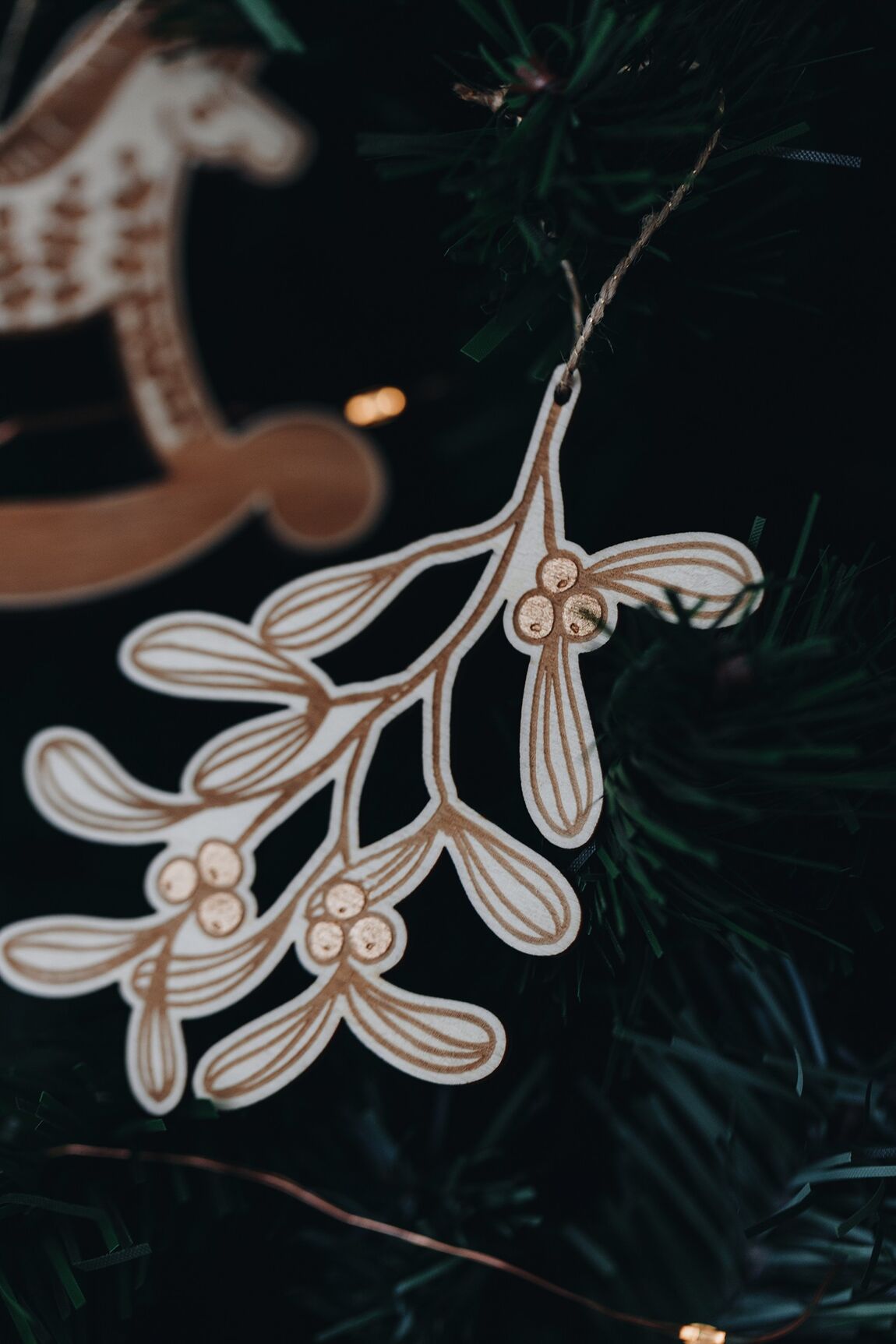 Branche de gui décoration de sapin