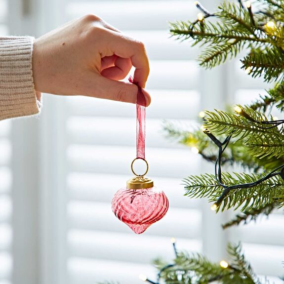 Boule en verre vintage colorée