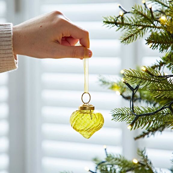 Boule en verre vintage colorée
