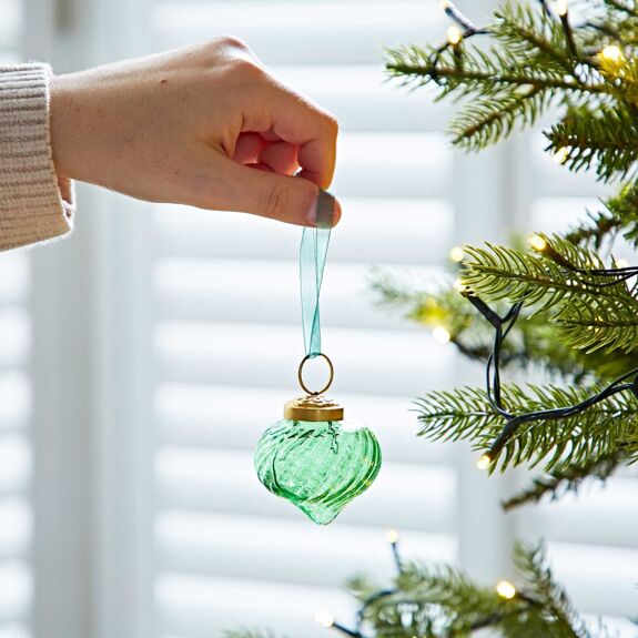 Boule en verre vintage colorée