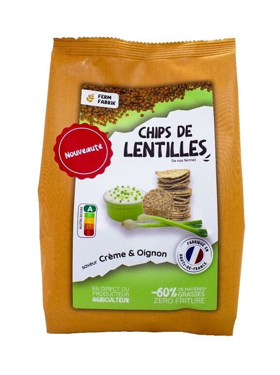 Chips Artisanales De Lentilles Crème & Oignon
