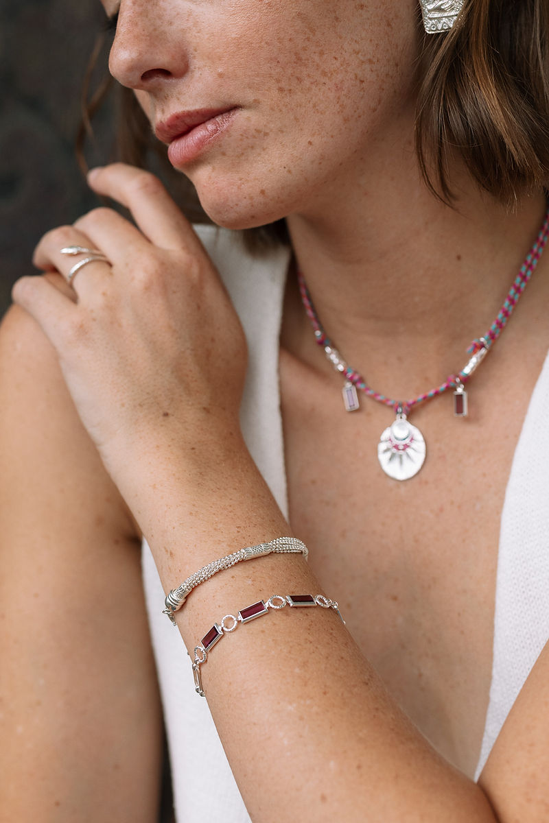 Bracelet Polly Argent Rose