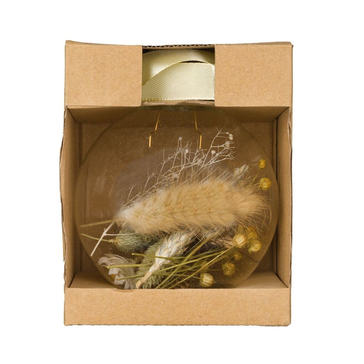 Boule de Noël avec fleurs séchées