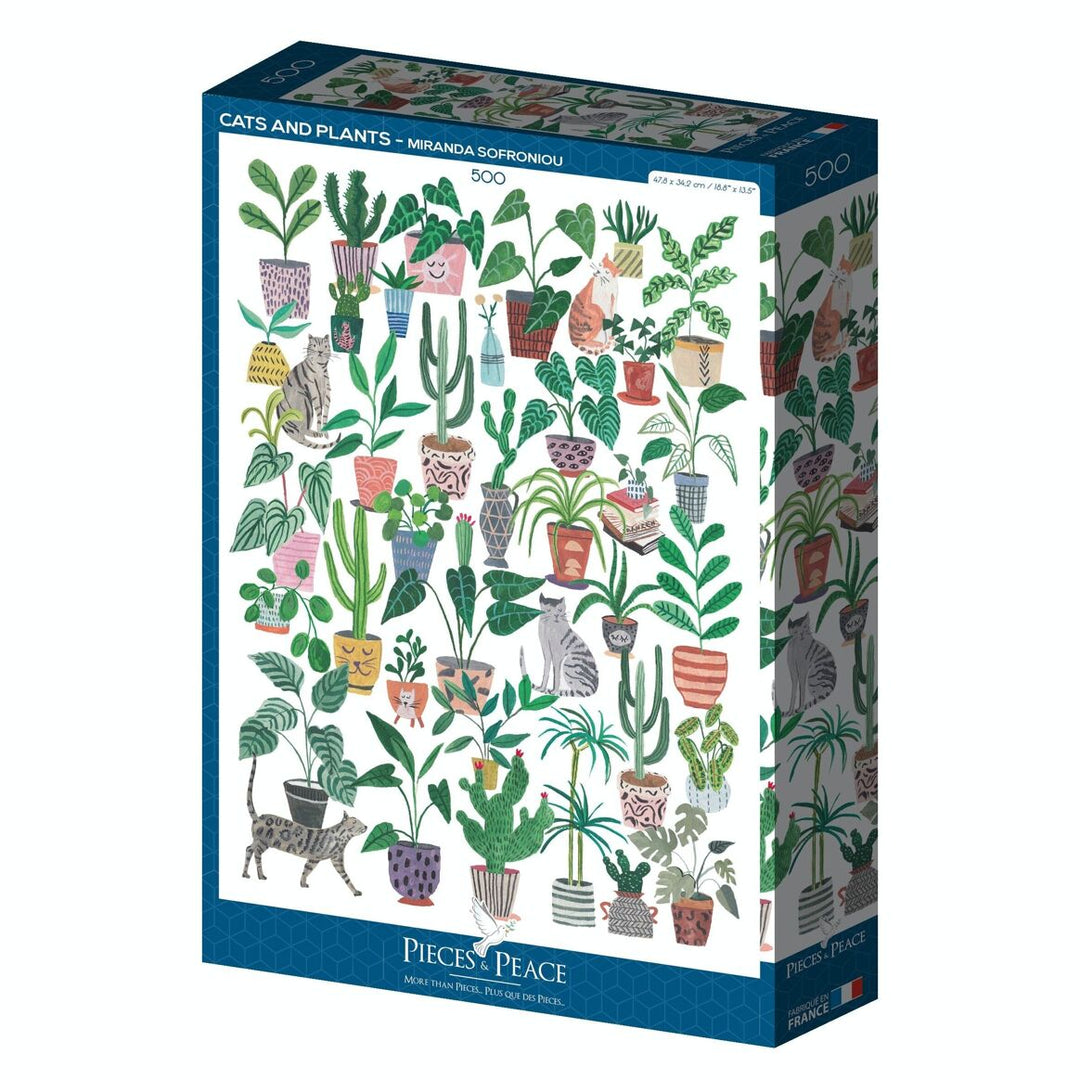 Puzzle Cats and plants - 500 pièces