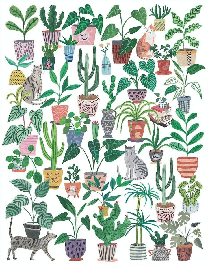 Puzzle Cats and plants - 500 pièces